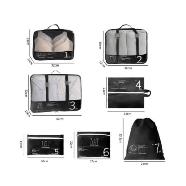 Organizador De Equipaje Modelo Bb41 Negro