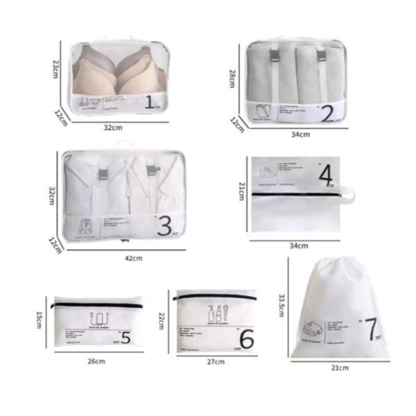 Organizador De Equipaje Modelo Bb41 Gris