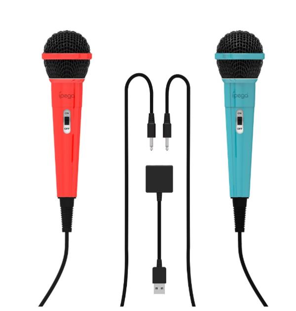 MICROFONO NINTENDO SWITCH PG-SW089 IPEGA ROJO Y CELESTE