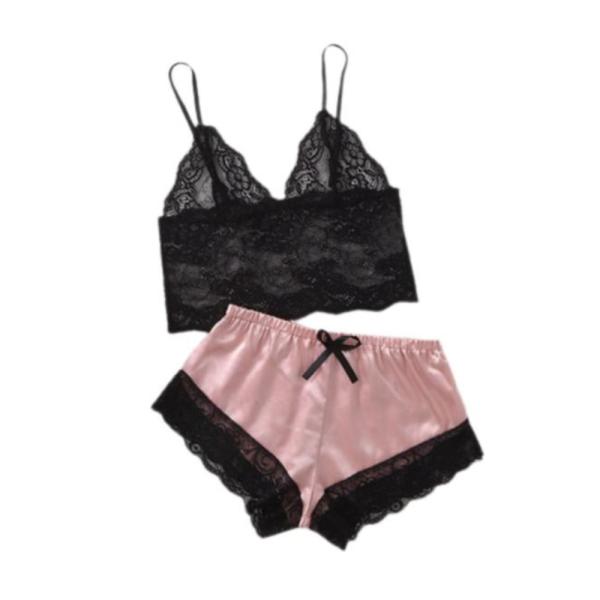 Pijama Sexy Yummy Modelo Ymgr154218 Rosado/Negro L
