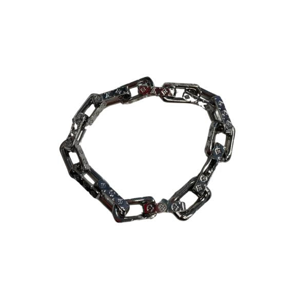 Pulsera Acero Louis Vuitton Diseño Cadena Plateado
