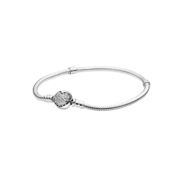 Pulsera Cierre Corazon Brillantes Pandora B01