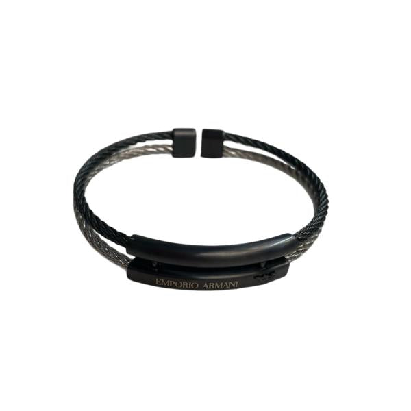 Pulsera De Acero Armani Negro