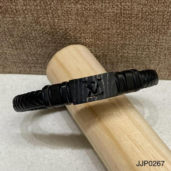 Pulsera De Cuero Louis Vuitton Negro
