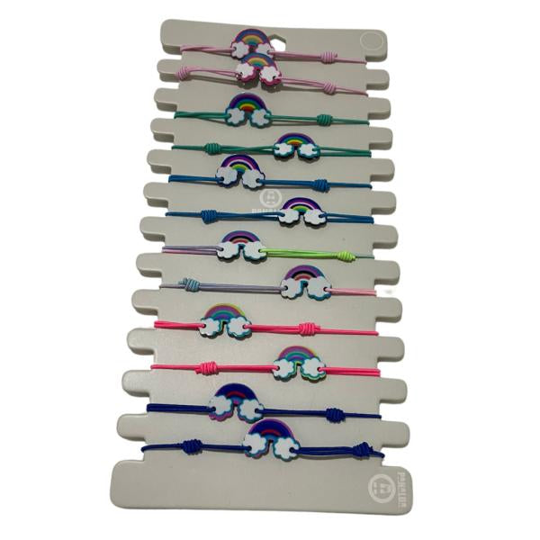 Pulsera De Hilo Diseño Arcoiris Modelo Hn0258