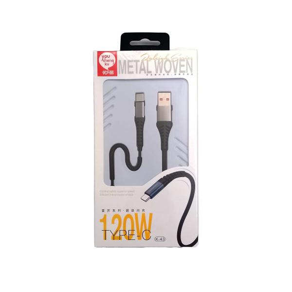 Cable Usb Tipo C K-43 Youshengku Negro
