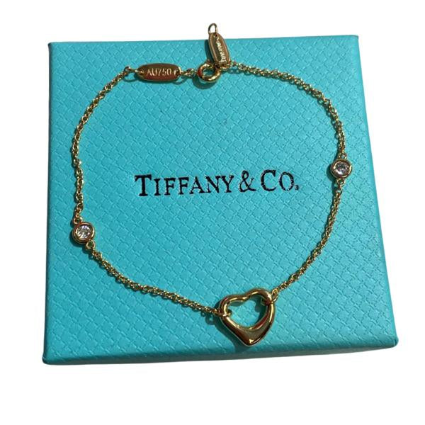 Pulsera Tiffany & Co Diseño Corazon Dorado