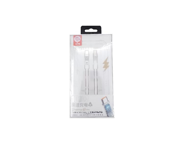 CABLE USB TIPO C-C K-26 YOUSHENGKU BLANCO