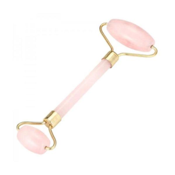 Rodillo Doble De Jade Cuarzo Rosa