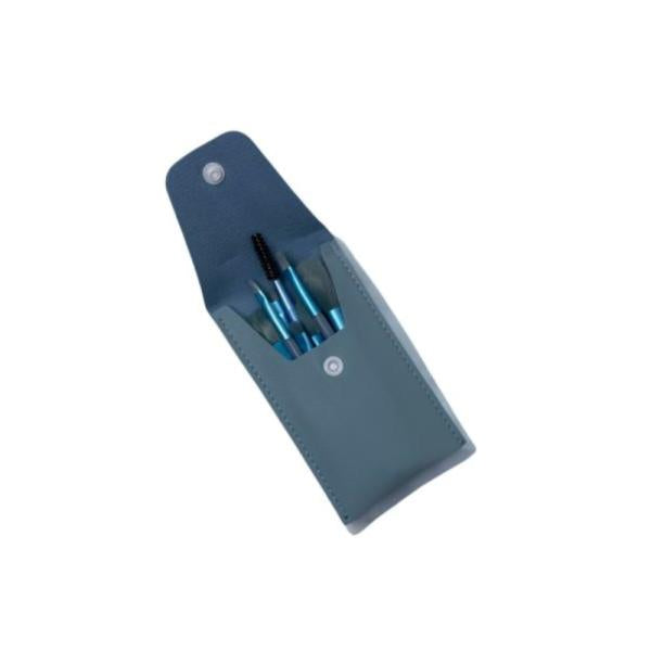 Set De Brochas Con Estuche Modelo Sl-28714-4 Celeste