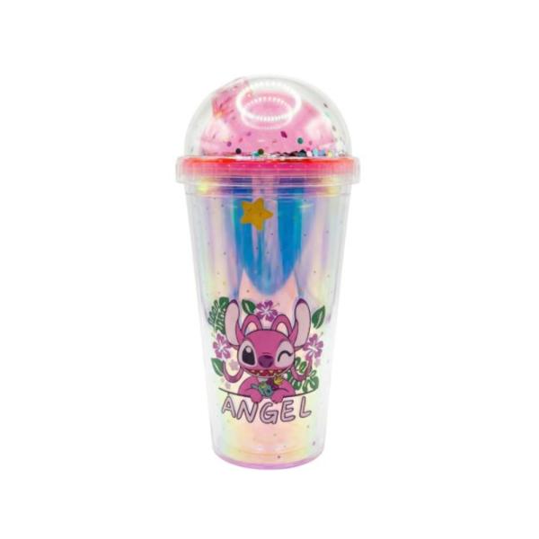 Vaso Infantil 450Ml Modelo X-154 Con Diseño Angel Rosado/Tornasol