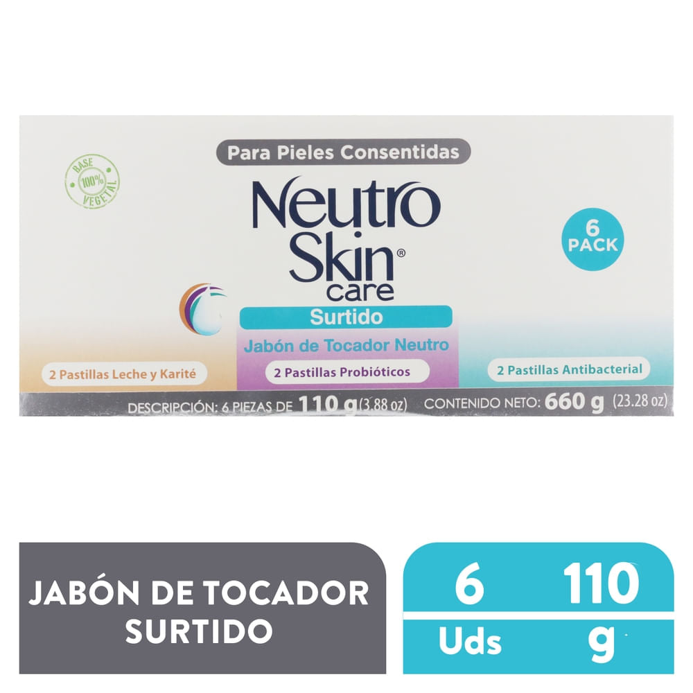 Jabón Neutro Skin Surtido 6 Pack - 660 G