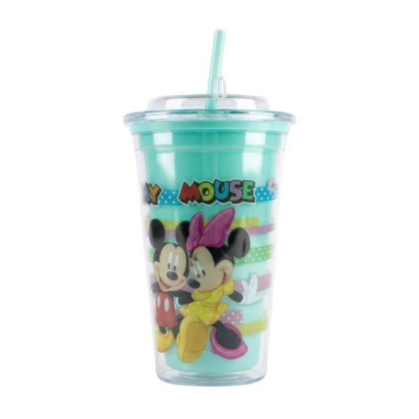 Vaso Infantil 450Ml Modelo X-296 Con Diseño Disney Mickey/Mickey/Turquesa