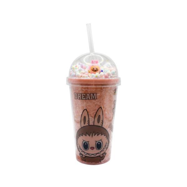 Vaso Infantil 450Ml Modelo X-304 Con Diseño Labubu Rosado