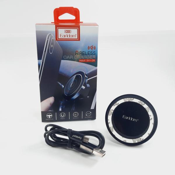 Cargador Inalambrico Holder Wireless Earldom Et-Wc2 Color Negro