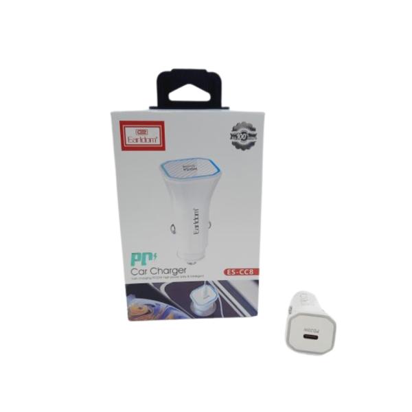 Cargador Cubo Carro Pd 20W Entrada Tipo C  2.1 A Es-Cc8 Earldom Color