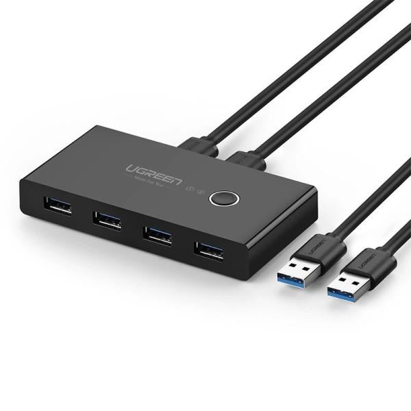 HUB USB TIPO A 3.0 CON SWITCH US216 30768 UGREEN NEGRO