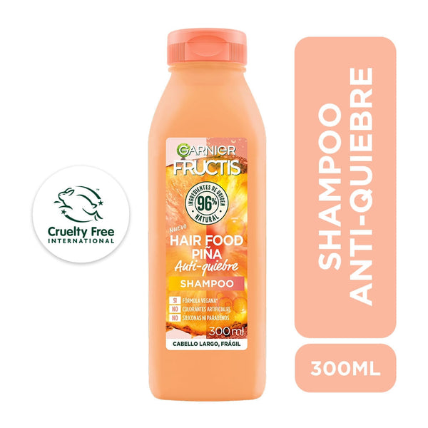 Shampoo Anti-quiebre Garnier Fructis Hair Food Piña - 300 Ml