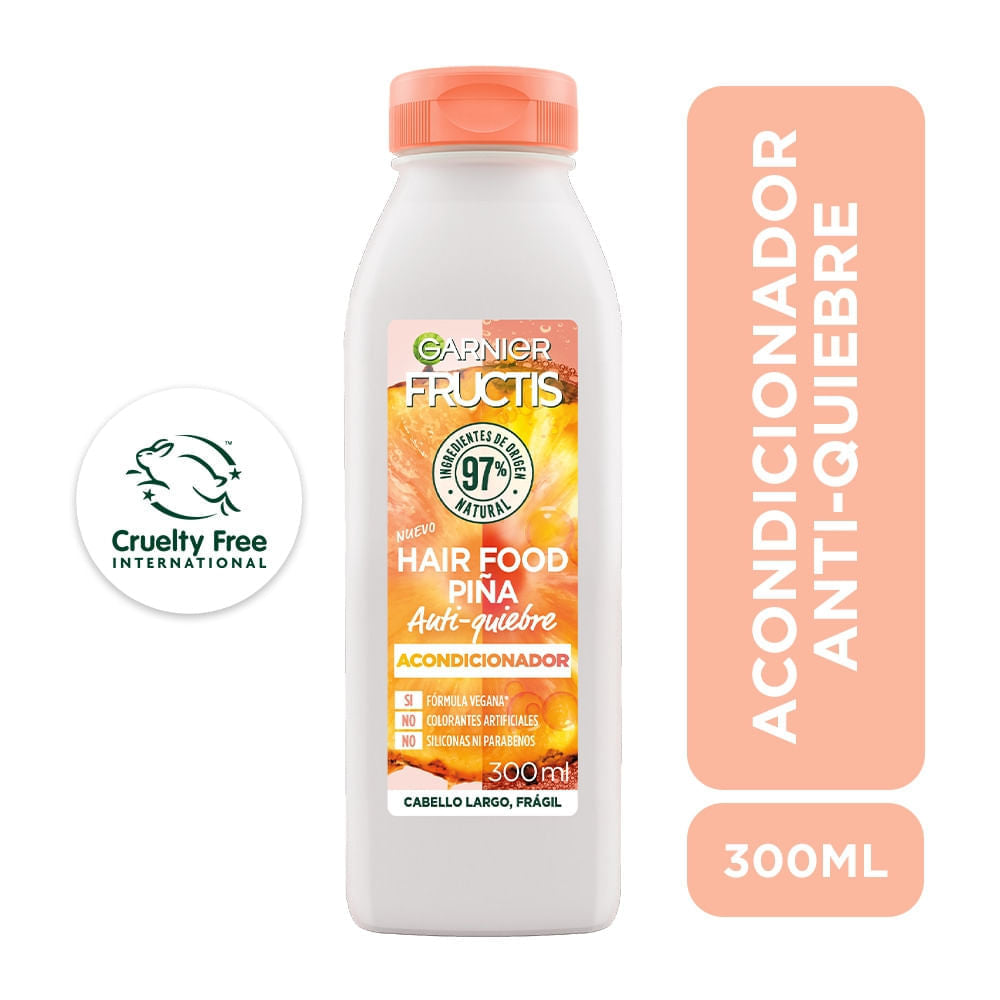 Acondicionador Anti-quiebre Garnier Fructis Hair Food Piña - 300 Ml