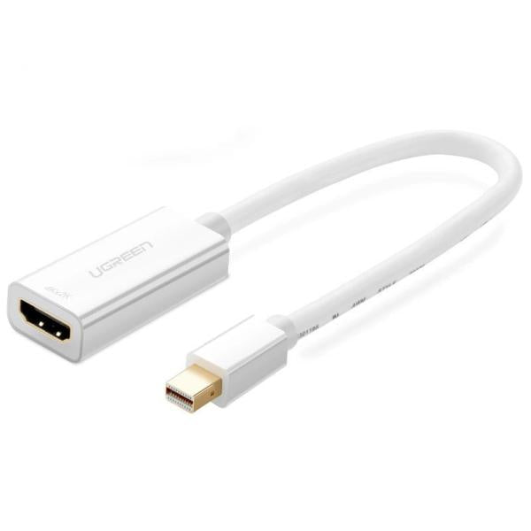 CABLE MINI DISPLAY PORT MACHO A HDMI TIPO A HEMBRA MD112 10460 UGREEN BLANCO