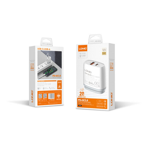 CARGADOR CASA Q229 LDNIO LIGTHNING BLANCO