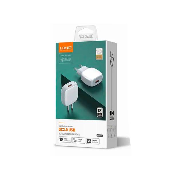 Cargador Usb Tipo C A1306Q Ldnio Blanca
