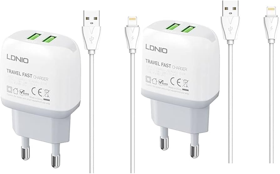 CARGADOR CASA A2219  LDNIO LIGHTNING BLANCO