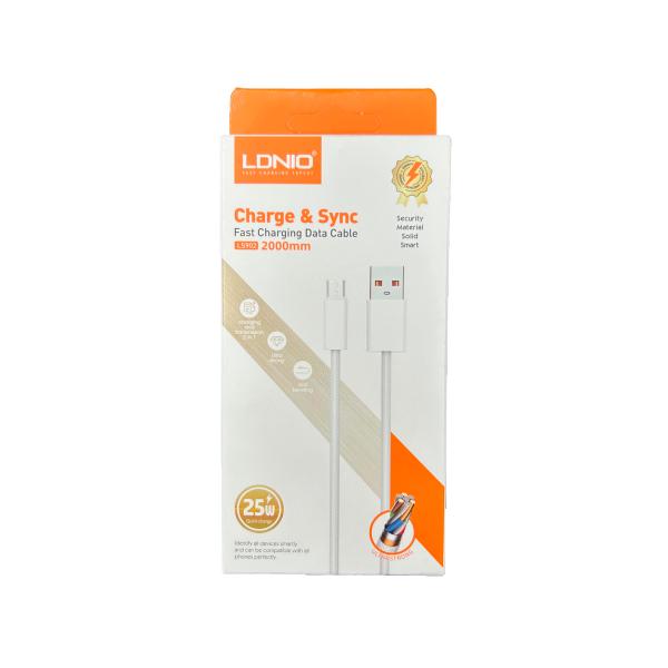 Cable Usb Micro B LS902 Ldnio Blanco