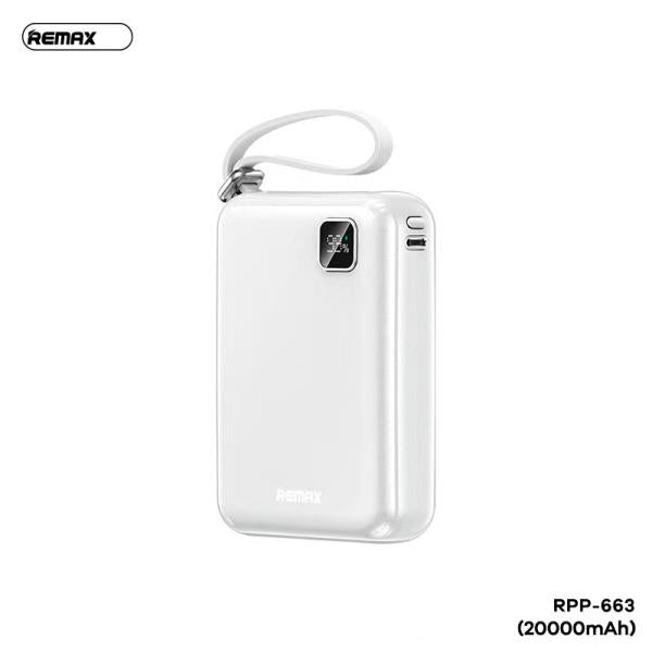 BATERIA DE EMERGENCIA RPP-663 20.000MAH SERIE LICYAL REMAX BLANCA