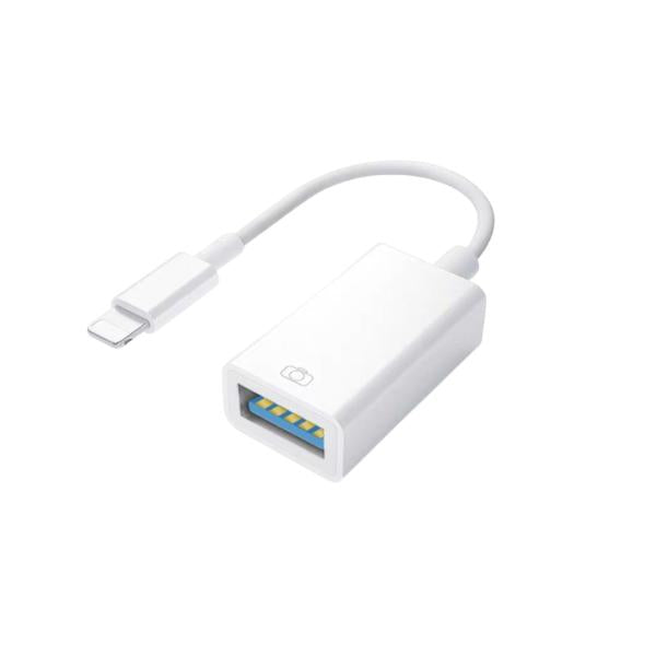 Otg Iphone Lightning A Usb Tipo A O Normal Hembra Et-Ot48 Earldom Blanco