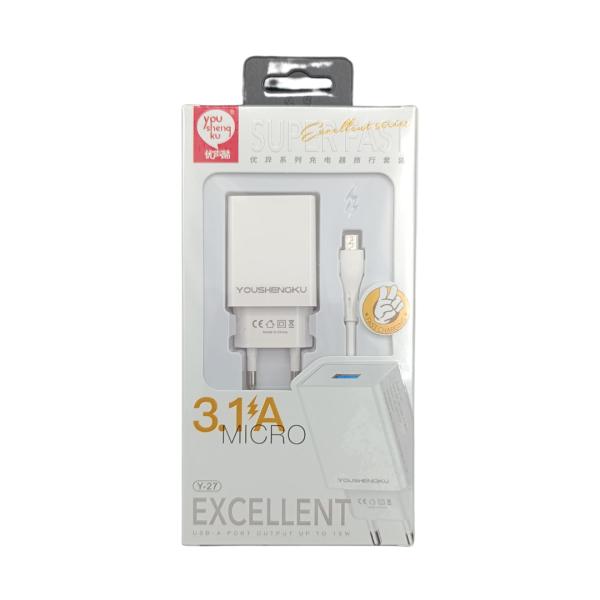 Youshengku Cargador Casa Y-27 Youshengku Micro B Blanco