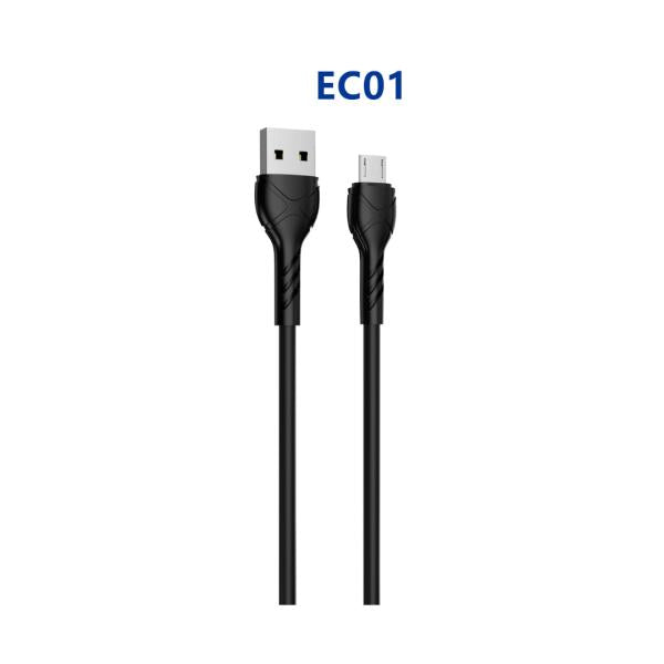 Cable Usb Micro B EC01 Yookie Negro