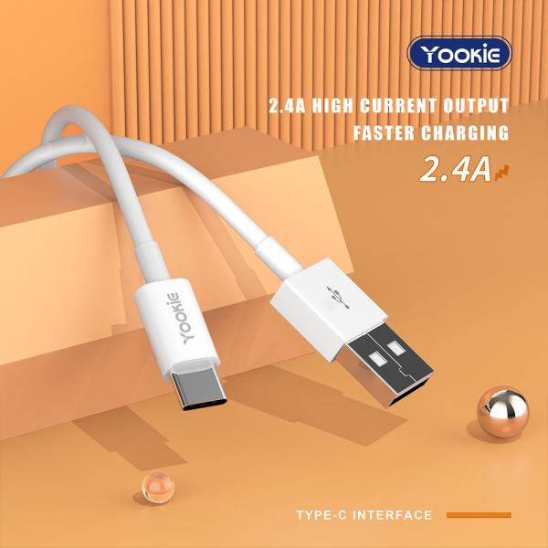 Cable Usb Tipo C CB1 Yookie 3M Blanco 3M Blanco