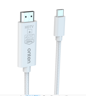 Cable Usb Tipo C Macho A Hdmi Tipo B OTN-UC508 Onten Blanco Blanc