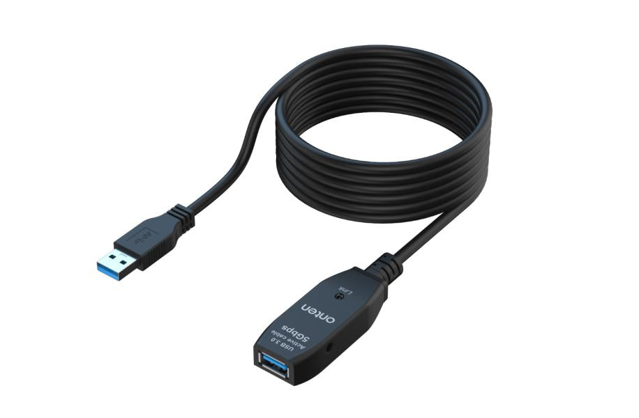 EXTENCION CABLE USB TIPO A MACHO A USB TIPO A HEMBRA US207 ONTEN 5M NEGRA