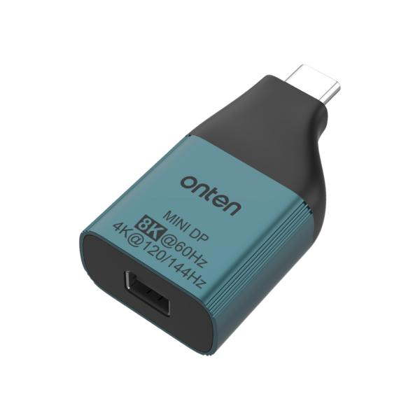 CONVERTIDOR USB TIPO C MACHO A MINI DISPLAY PORT HEMBRA OTN-UC103M ONTEN NEGRO
