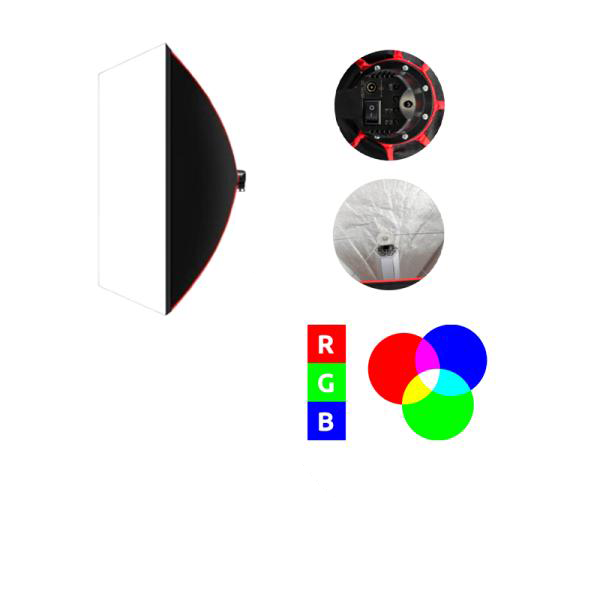 LAMPARA LED PRISMATICA PARA ESTUDIO HP-LED120-RGB6090 WEIFENG