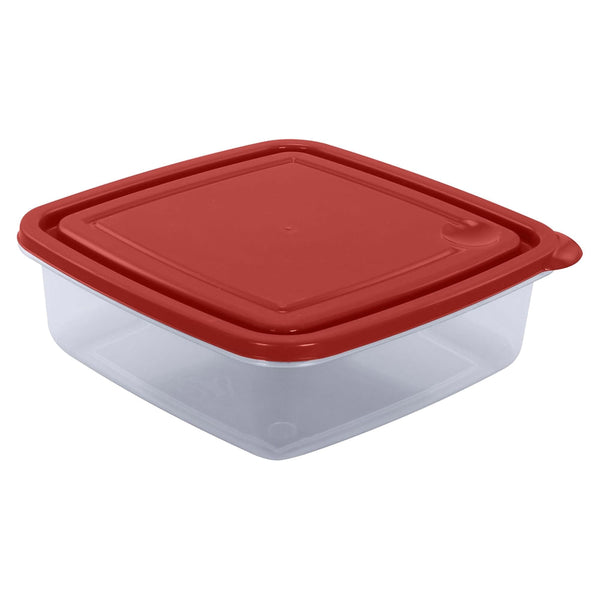 Tazon Guateplast Cuadrado Mediano (5 Tz/1.2 L) Color Rojo - Unidad
