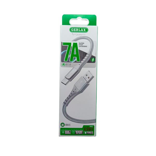 CABLE USB TIPO C L28T GERLAX 1M GRIS