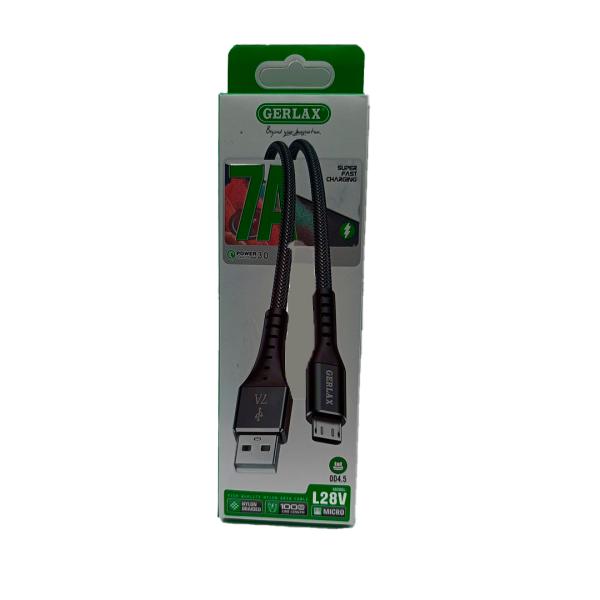 Cable Usb Micro B L28V Gerlax 1M Blanco