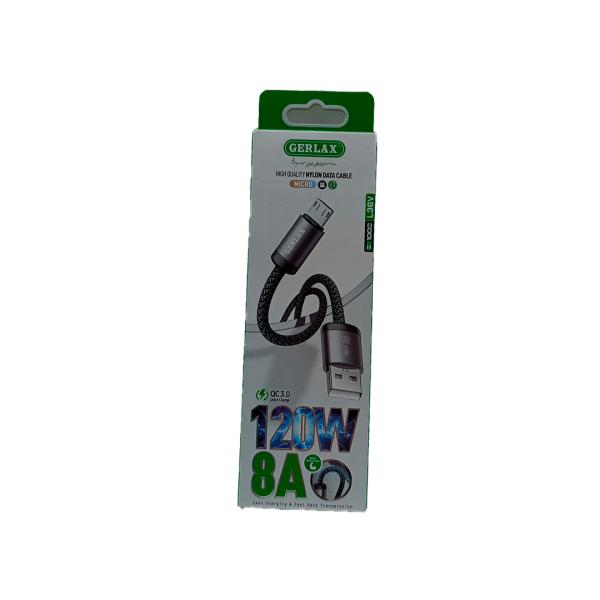 CABLE USB MICRO B L36V GERLAX 1M NEGRO