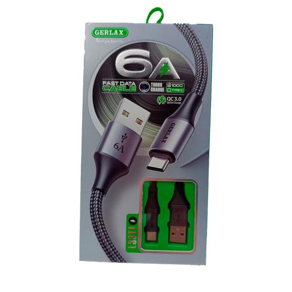 CABLE USB TIPO C L33T GERLAX 1M NEGRO