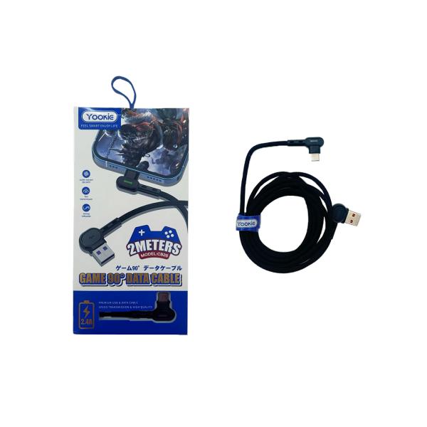 Cable Usb Tipo C CB26 Yookie Negro 2M