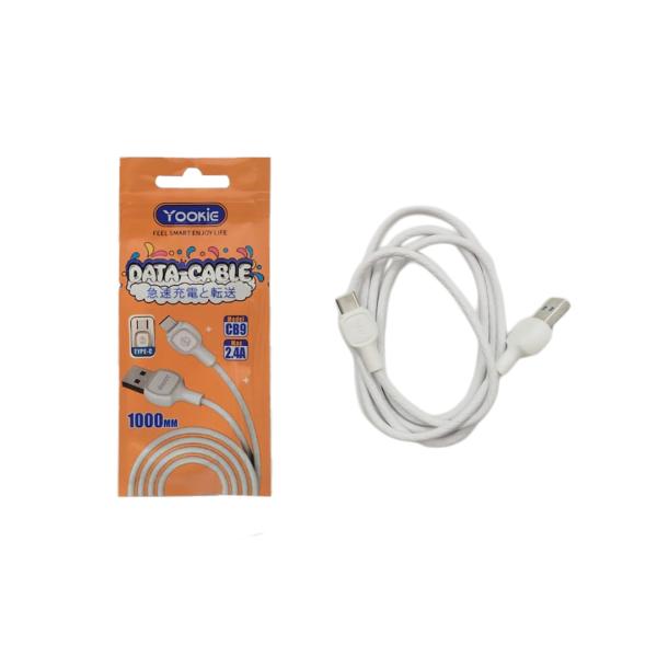 Cable Usb Tipo C CB9 Yookie Blanco 1M