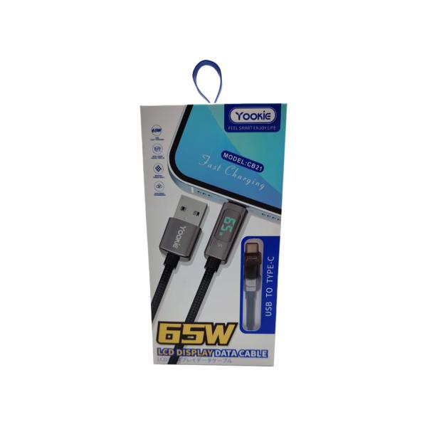 Cable Usb Tipo C CB21 Yookie Blanco 1M
