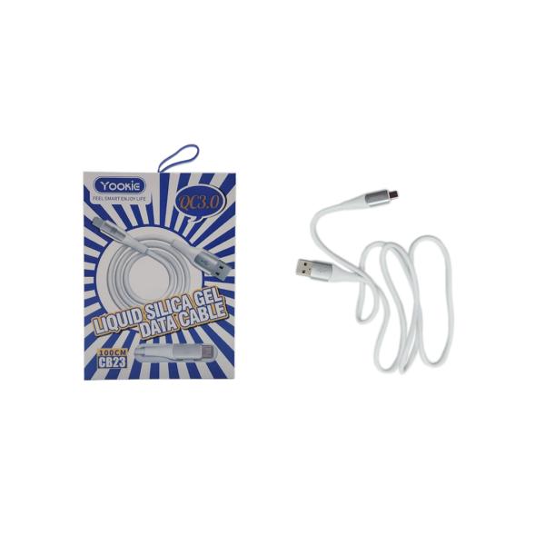 CABLE USB MICRO B CB23 YOOKIE BLANCO