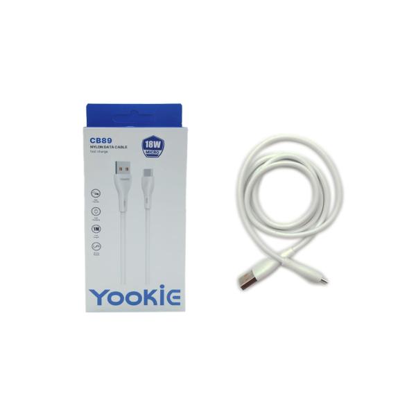 Cable Usb Micro B CB89 Yookie Blanco