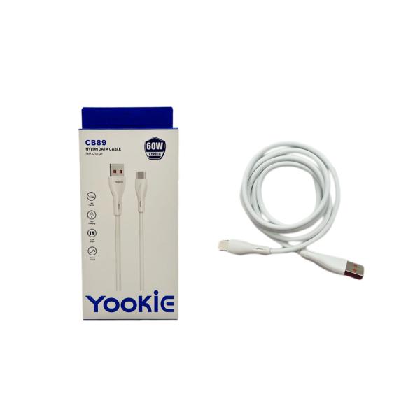 Cable Usb Tipo C CB89 Yookie Blanco