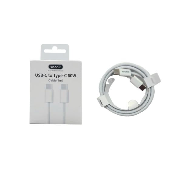 Cable Usb Tipo C DB12 Yookie Blanco Tipo C-c