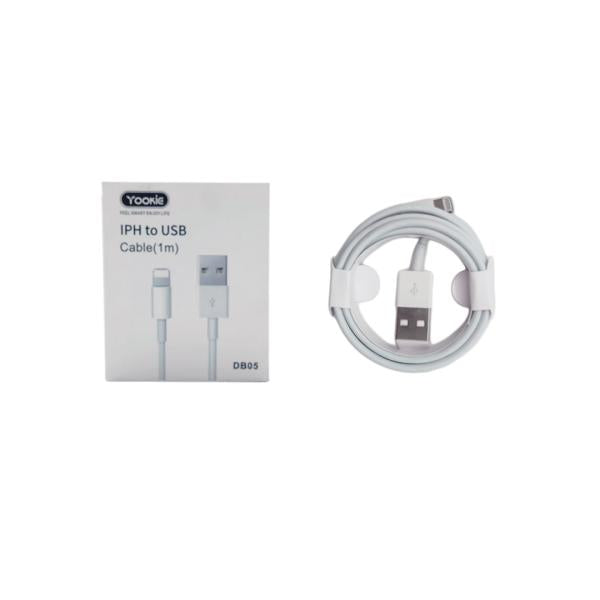 Cable Usb Lightning DB05 Yookie Blanco